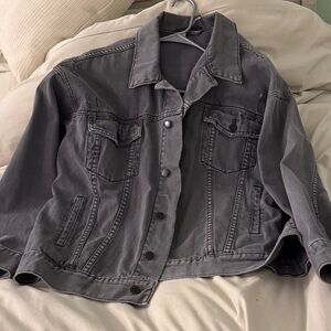 Free People Grey Denim Jacket